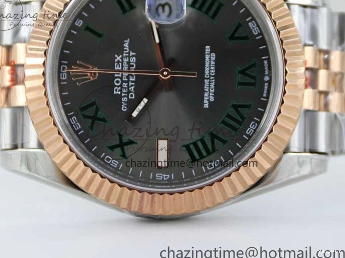 VR3235 904L Green on 126331 Edition Dial SS Bracelet RG Best 41 Steel TWF Jubilee 1:1 RG SS DateJust Roman Gray 0421